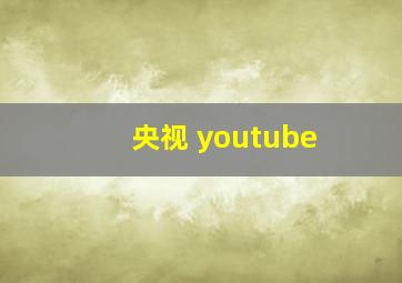 央视 youtube